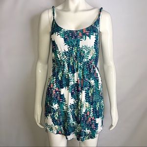 Hurley Tropical Print High Low Cut Dress Sz Jrs L